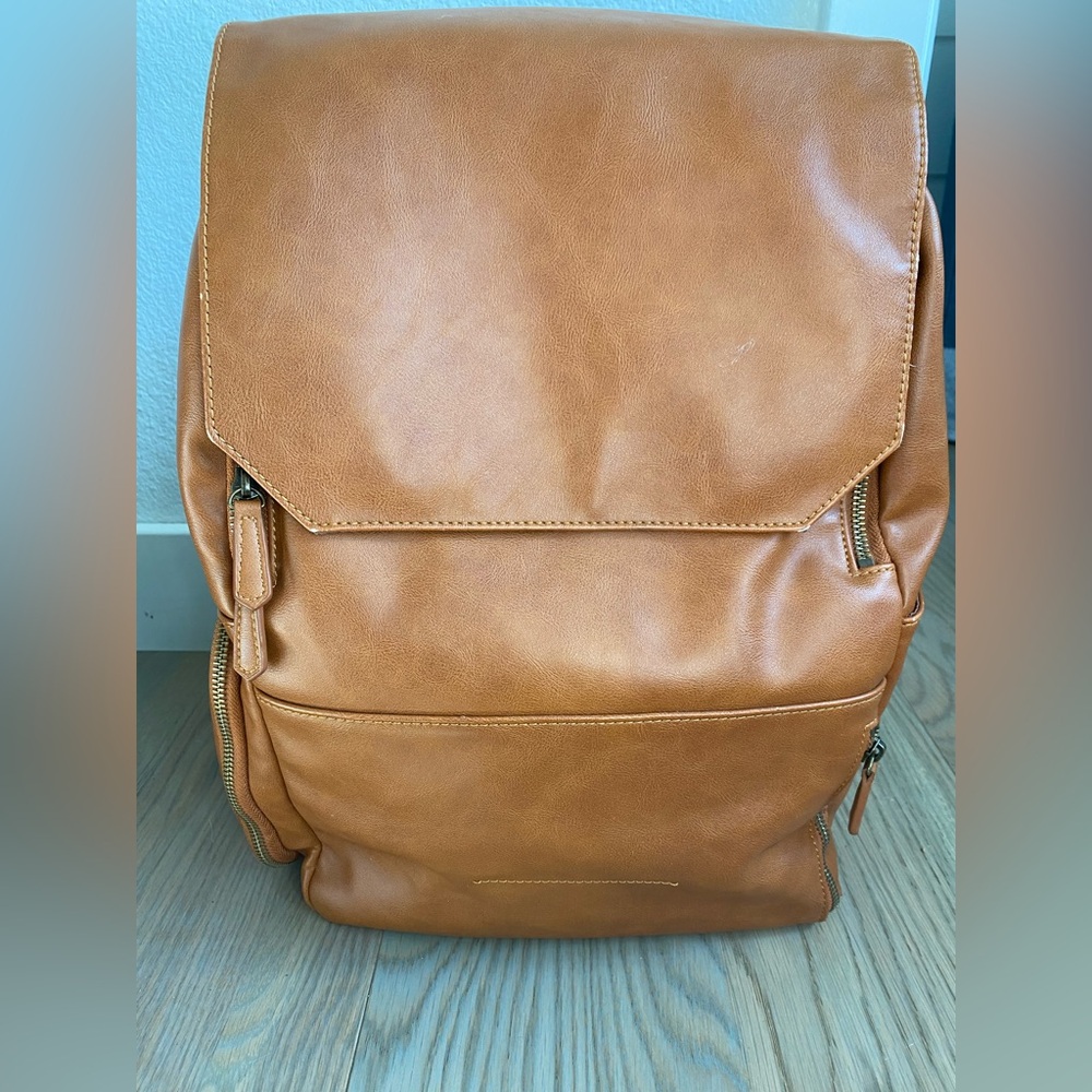 Leather backpack